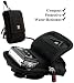 Black Swiss Protective Durable Camera Pouch With Removable Neck Strap For Fujifilm FinePix Compact Digital Photo Camera Fits: T350 / T400 / 360 + Includes an eBigValue TM Determination Hand Strap