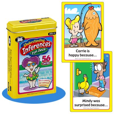 Understanding Inferences Fun Deck Cards - Super Duper Educational Learning Toy for Kids price