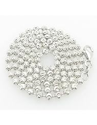 Ladies .925 Italian Sterling Silver Moon Cut Link Chain Length - 18 inches Width - 3mm