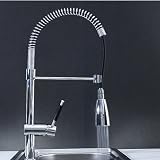Single Handle LED Spray Kitchen Bar Sink Faucet, Chrome