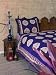 Sultans Palace ~ Purple Blue Moroccan Vintage Print Queen Duvet