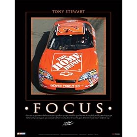 Tony Stewart "Focus" 2008 Motorvational Poster