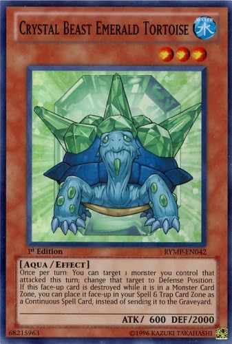 Yu-Gi-Oh! - x3 Crystal Beast Emerald Tortoise (RYMP-EN042) - Ra Yellow Mega-Pack - 1st Edition - Super Rare