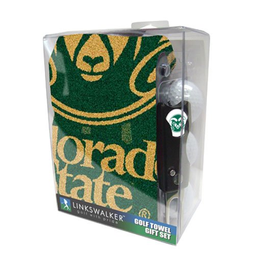 Colorado State Rams Ncaa Jacquard Golf Towel Gift Pack W/ Balls Repair Tool Marker