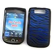 BlackBerry Torch 9800 (AT&T) Snap On Protector Hard Case "Blue Zebra Pattern" Design