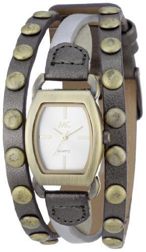 MC Damen-Armbanduhr Kunstlederband mit Nieten 50341