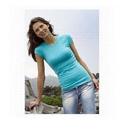 Bella Ladies Sheer Rib Longer Length Tee