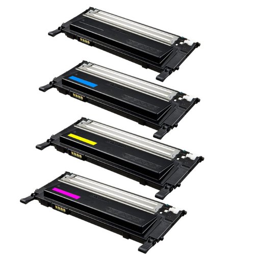 Samsung CLT-K406S, CLT-C406S, CLT-Y406S, CLT-M406S compatible toner cartridges replacement for Samsung Xpress Xpress SL-C410W, SL-C460FW CLX-3305FW,CLX-3305FN,CLX-3305W, CLP-365W color laser printers (4-Pack Black Cyan Yellow Magenta)