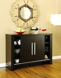 Furniture of America Studio Buffet with Wine Holder, Cappuccino