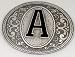MONOGRAM LETTER "A" ENAMEL  BELT BUCKLE