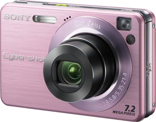 Sony Cybershot DSCW120/P 7.2MP Digital Camera with 4x Optical Zoom with Super Steady Shot (Pink)
