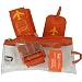 Sunset Orange Lug Travel Set: Luggage tag, Strap and Pouch all in one