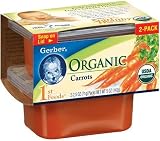 Gerber 1st Foods Organics Carrots, 8-Count, 2-Pack, 2.5-Ounce Unit (Pack of 2)