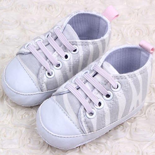 Weixinbuy Baby Toddler's Canvas Zebra Antislip Soft Sole Sneakers