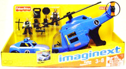 Imaginext POLICE EXPANSION SET EXCLUSIVE Helicopter Car Fisher Price 14061 New