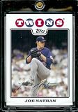2008 Topps Baseball Cards # 109 Joe Nathan - Minnesota Twins - MLB Baseball Trading Card in a Protective Screw Down Display Case