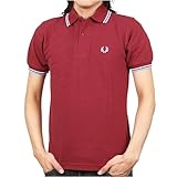 FRED PERRY　フレッドペリー　鹿の子　半袖POLO-shirts　M12N-106　メンズ　マルーン/ホワイト/アイス