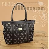 PERENNE　MONOGRAM(ぺレンネモノグラム)本革＆モノグラムトートバッグ