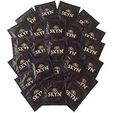 Lifestyles SKYN Premium NON-LATEX Polyisoprene Lubricated Condoms with Silver Pocket/Travel Case-24 Count
