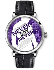 SPRAWL Aanalog Fashion Series Silver Ladies Watches of Genuine Black Leather Strap,Unique Wrist Watch for Women Girls Designed with Post a singer