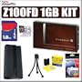 Fujifilm Fuji Finepix Z100fd 8MP Digital Camera (Brown) + 1GB Accessory Kit