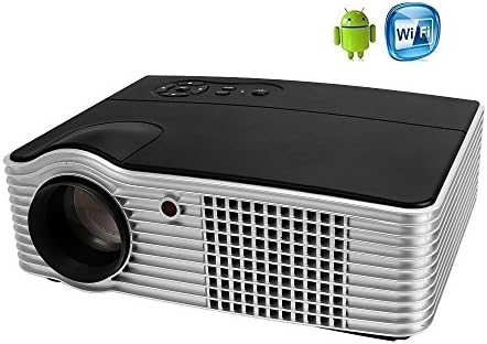 FastFox Android WIFI HD LED Projector 1280x800 Resolution Home Theater Cinema Entertainment with HDMI USB Speaker Keystone Correction for Laptop PC Smartphone DVD PS3 Xbox Video gaming
