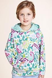 Cotton Rich Hooded Floral Pebble Towel Top
