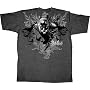 Batman Dark Knight Face Art Graphic Charcoal T-shirt Tee