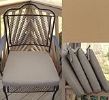 Set of 4 Outdoor Chair Seat Cushion - Sunbrella Fabric (Cocoa # 5425) Set of 4 Outdoor Chair Seat Cushion - Sunbrella Fabric (Cocoa # 5425)