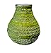 Allsop Home and Garden Soji Stella Moss Bulb LED Outdoor Solar Lantern, Handmade with Weather-Resistant UV Rated Tyvek fabric, Stainless Steel Hardware, Auto sensor on/off, for Patio, Deck, Garden, Color (Moss)