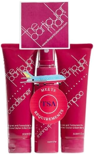 The Particular Man Travel Pack Shampoo, Finishing Spray and Conditioner (Unscented), 1-Ounce