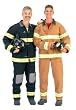 Adult Tan Fireman Costume with Helmet