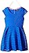 My Michelle Girls' Big Cap Sleeve Dress with Mesh Stripes and Lining