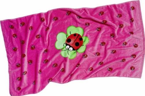 Playshoes 4010952309935 Frottee-Badetuch Gl&uuml;cksk&auml;fer, Ma&szlig;e circa 70 x 130 cm Preisvergleich