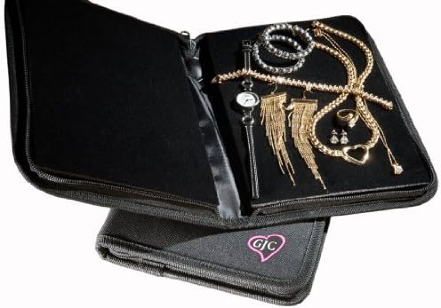 Gentle Jewelry Case Womens Jewelry Organizer Travel Case (Faux Leather Hot Pink)