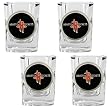 Houston Rockets NBA 4pc Square Shot Glass Set by Great American Products