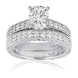 3.40 Ct Cushion Cut Diamond Vintage Engraved Engagement Wedding Rings Pave Set