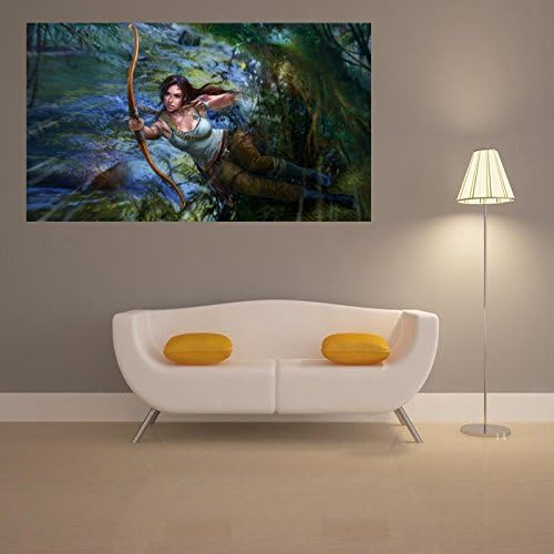 Mary-S Rise Of The Tomb Raider Lara Croft Video Game Poster Print Wall Art Decor Waterproof Back Glue Paper WYX319