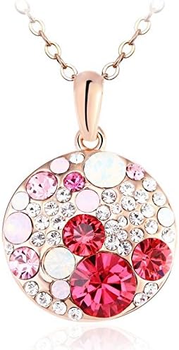 VEECAS Colorful Chansons Elaine Pendant Necklace 18" - 20" (Rose Gold)