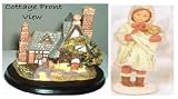Antique Christmas Figurine with Christmas Cottage