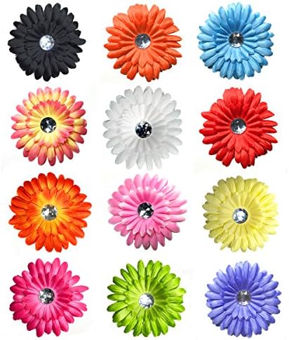 12-piece Daisy Flower Clip Brooch Hair Clip, 12 Color Single Flower Daisy