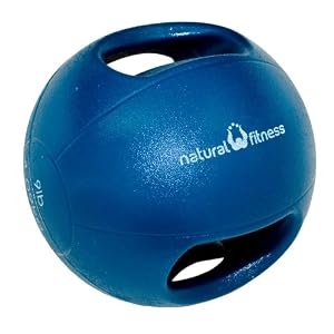 Natural Fitness 9-Pound Dual-Grip Medicine Ball (Ocean)