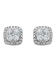 Diamond Stud Earrings 1.00ct tw, 14k White Gold