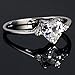 Cassie: 0.81ct Heart-cut Ice on Fire CZ Promise Friendship Engagement Ring 925 Silver, 3135