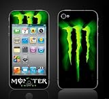 iPod Touch 4G Monster Energy Sick Logo Vinyl Skin kit fits 4th generation iPod apple iTouch decal cover Skins