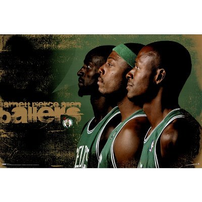 (24x36) Boston Celtics Ballers (Kevin Garnett, Paul Pierce, Ray Allen) Sports Poster Print