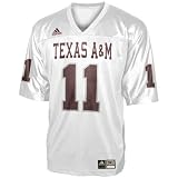 Adidas Texas A&M Aggies #11 White Replica Football Jersey