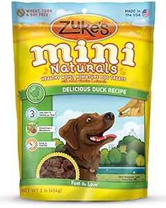 Zuke's Mini Naturals Dog Treats, Delicious Duck Recipe, 16-Ounce