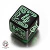 Call of Cthulhu Official Dice D6 Black & green (クトゥルフ 6面体ダイス 1個 ブラック＆グリーン)