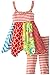 Bonnie Jean Girls' Stripe to Multi Print Legging Set